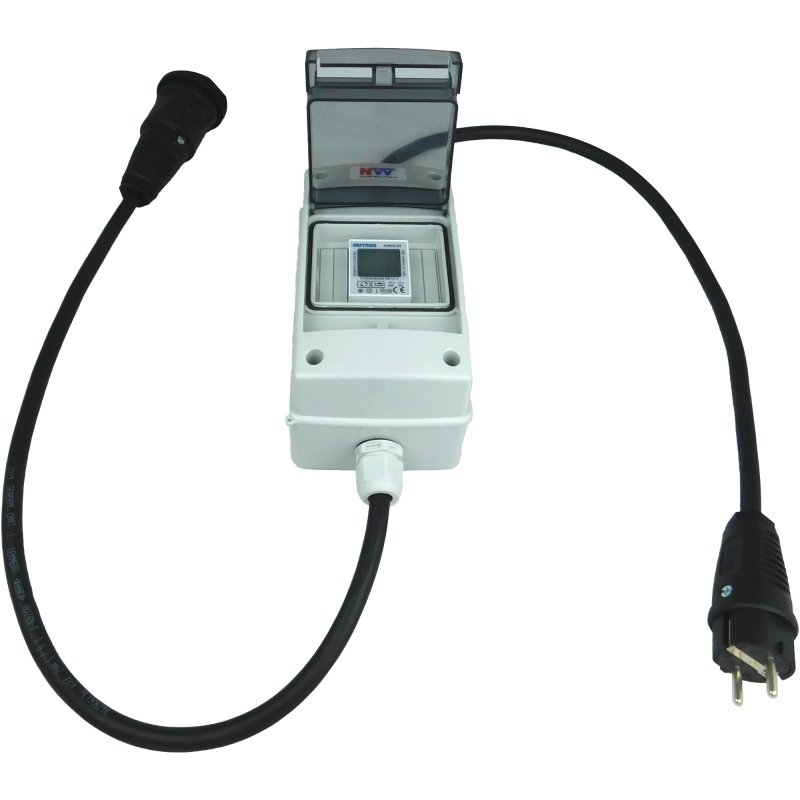 230V Schuko - mobiler digitaler Stromzähler - geeicht - (mit Reset) IP54